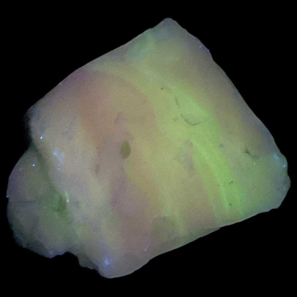 Lime Green Art Glass Cullet Glowing Manganese Slag Glass #5GX26‎